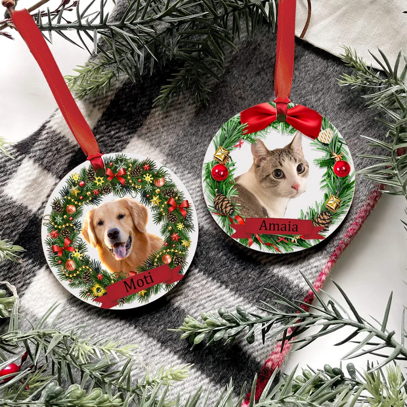 Décoration de Noël en céramique personnalisée pour animaux de compagnie