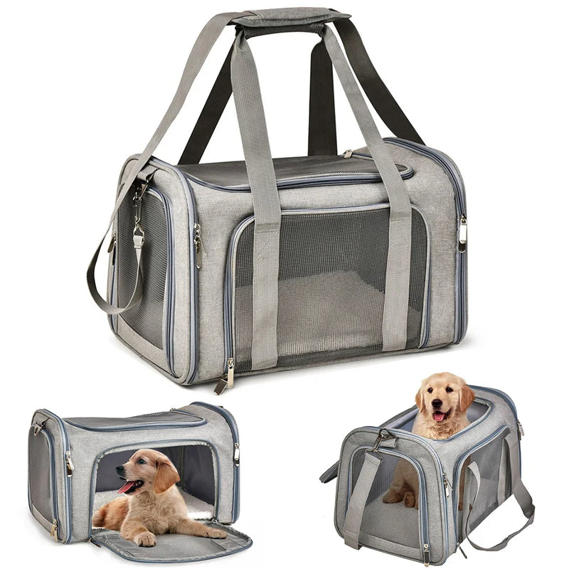 Bolsa de viagem macia para animais de estimação